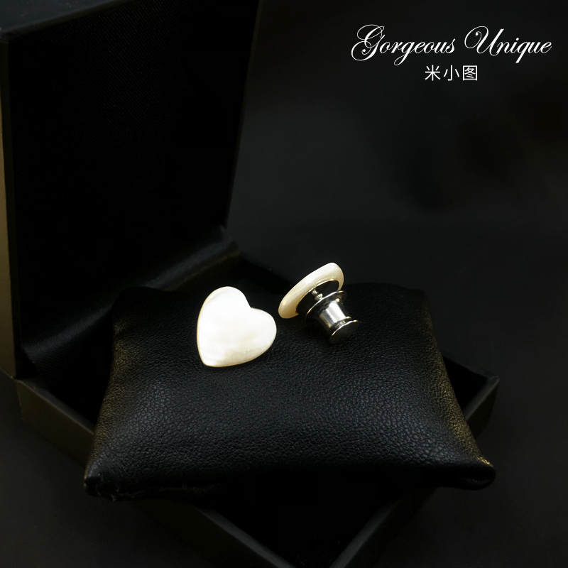 Cao cấp hình trái tim vỏ kim nhỏ pin kim nhỏ chống ánh sáng trâm cài áo cardigan cổ áo nút cổ áo khuy măng sét 126 phụ kiện cài áo