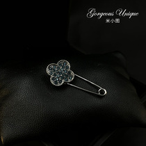 High grade vintage buckle shawl brooch female temperament silk towel buckle pin decorative coat sweater accessories 231 four leaf clover