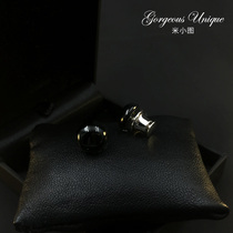 Black Crystal clasp collar shirt neckline anti-light brooch invisible simple mini cardigan pin 322