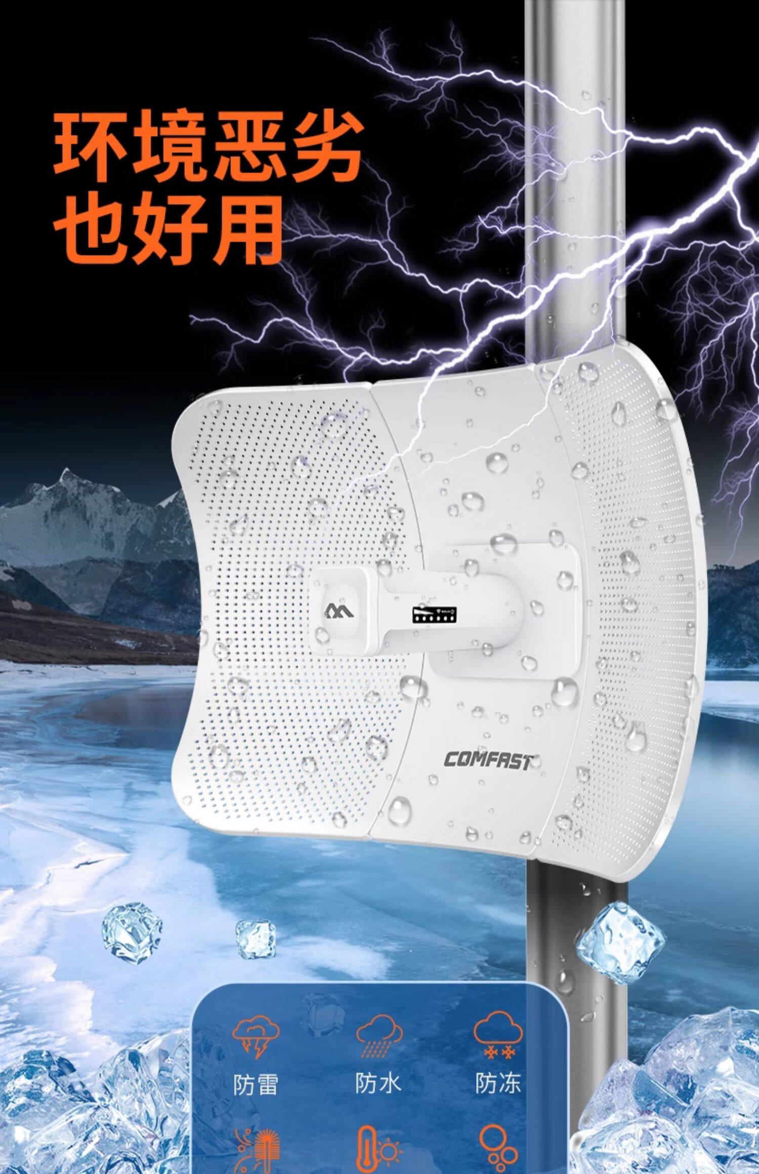 Сетевой мост comfast无线网桥室外大功率900m速率5.8g千兆网口10公里超远距离传输监控可用点对点桥接中继ap发射cf-319a