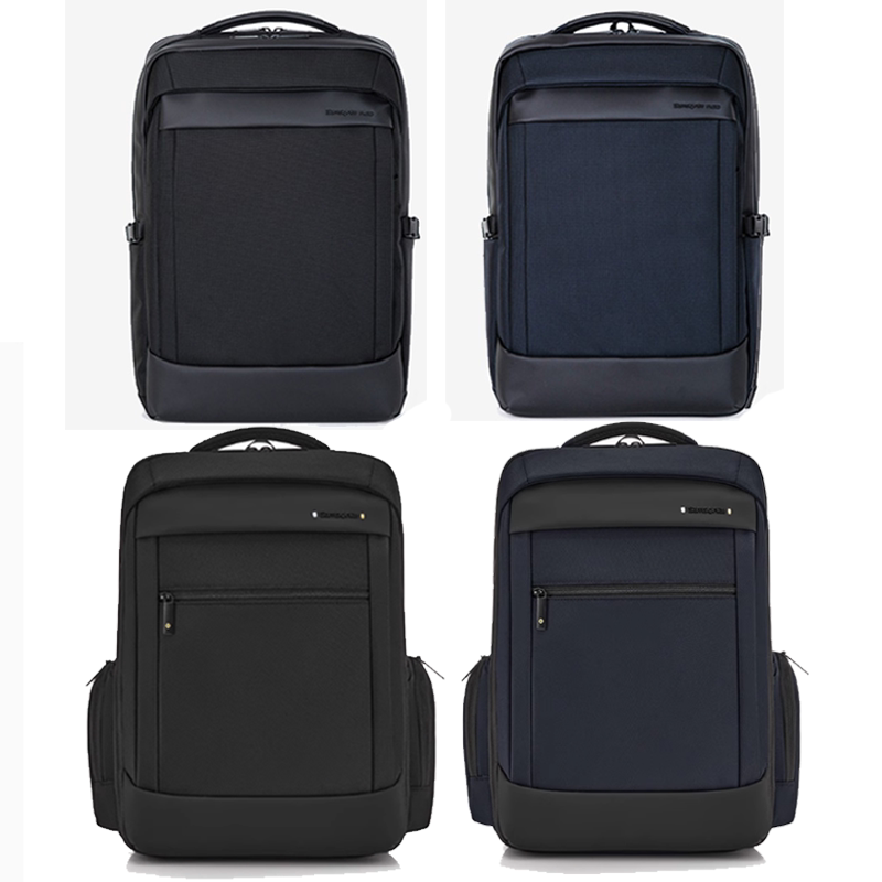 Samsonite Backpack Hs8 Men's European and American Style Splash-Proof Business Casual Zipper 15inch Student Laptop Bag Ns7