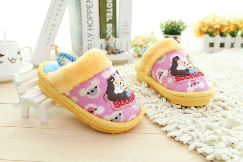 Pantoufles enfants en suède pour hiver - Ref 1021076 Image 9