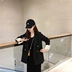 Phụ nữ mùa thu 2018 mới phù hợp với phong cách retro chic lỏng nhỏ phù hợp với áo khoác + Đầm cổ chữ V hai dây đồ ngủ nữ Bộ đồ