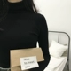 Mùa xuân và mùa thu mới phiên bản Hàn Quốc của áo cổ cao hoang dã áo thun dài tay áo sơ mi retro áo len mỏng nữ áo phông nữ đẹp