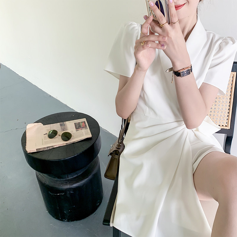 sandro tonali suit with trousers female summer French style small subtemperament high waist even body dress pants suit