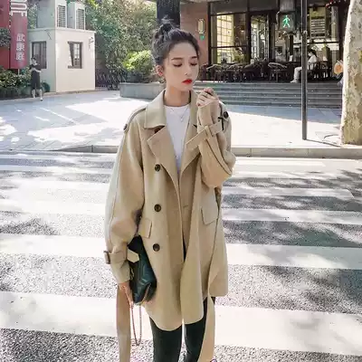 Sandro Tonali double-sided woolen coat women's short woolen new Korean version of small man Joker coat tide