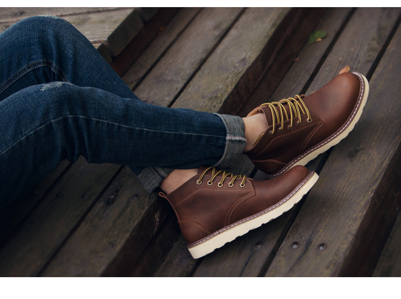 Mexi Martin khởi động của nam giới khởi động Người Anh gió boots da tăng giày giúp đỡ cao dụng cụ khởi động mùa hè sa mạc khởi động giày nam giày lười lv