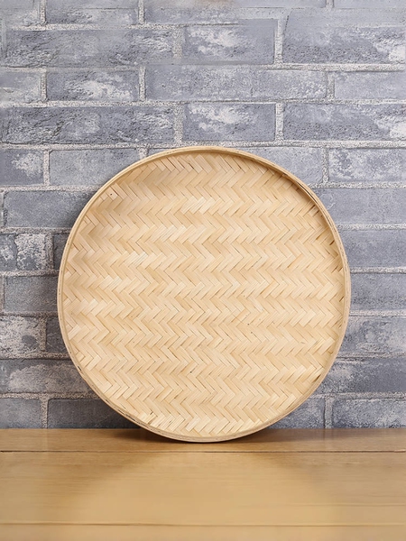 Hand-Woven Bamboo Plaque, Bamboo Sieve, Farmhouse Round Dustpan, Tea Leaf Sieve, Bamboo Woven Tray, Painting Bamboo Products, Wedding Decoration