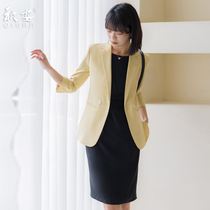 Suit suit womens thin section temperament goddess fan summer high-end suit jacket small dress two-piece set