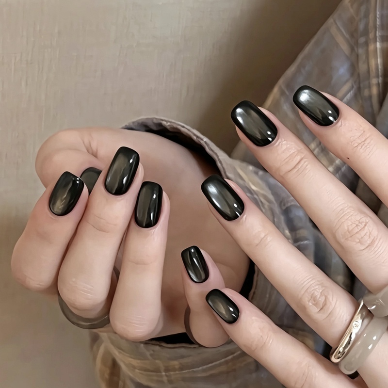 2026 New Black Cat-Eye Wearable Nails, Handmade, Light Luxury, Whitening Effect, Finished Product, High-End Nail Art Stickers for Women 2026 New Black Cat-Eye Wearable Nails, Handmade, Light Luxury, Whitening Effect, Finished Product, High-End Nail Art Stickers for Women