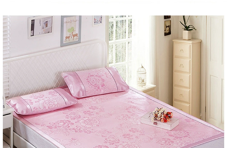 Ice lụa ba mảnh mat mat mat 1,5 m 1,8 m sinh viên trải giường ghế mây ghế gấp đúp Thảm 1.2 - Thảm mùa hè