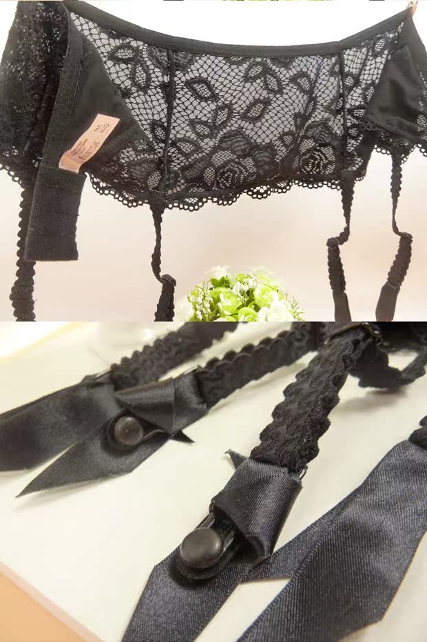 Không hoàn lại 3 túi Ren rất đẹp Chất lượng tốt kim loại khóa garter khóa thắt lưng châu Âu và Hoa Kỳ quần vớ ren dài có nịt