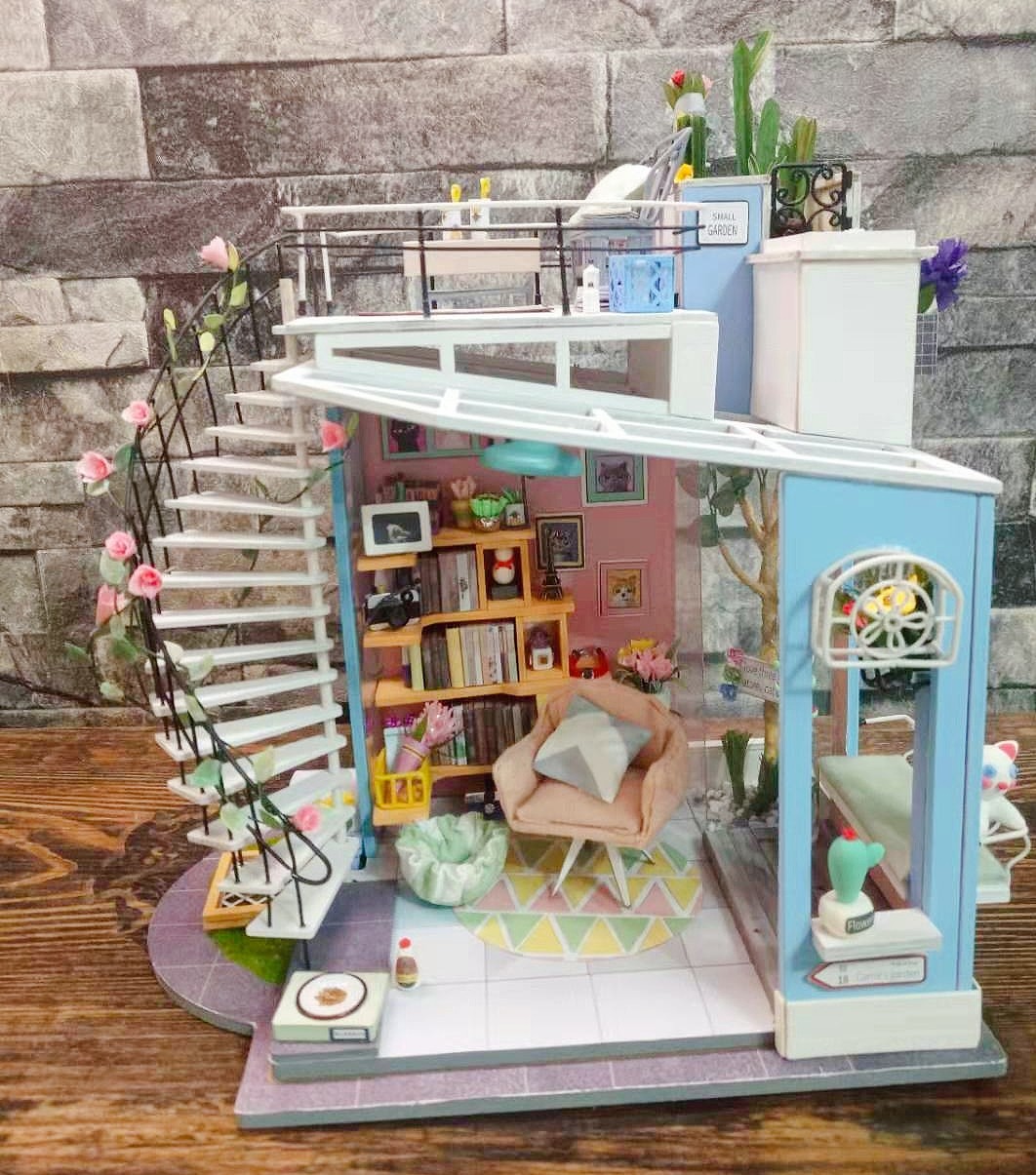 If you come to diy art cottage flower shop handmade house macaron roof building model birthday gift female