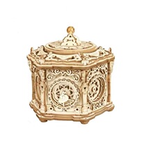 If the guest wooden DIY assembled handmade music box gear mechanical music box Secret Garden model birthday gift