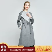 [Giá trị mùa thu và mùa đông] Áo choàng bằng vải len thắt lưng hai mặt của Vero Moda | 317327526