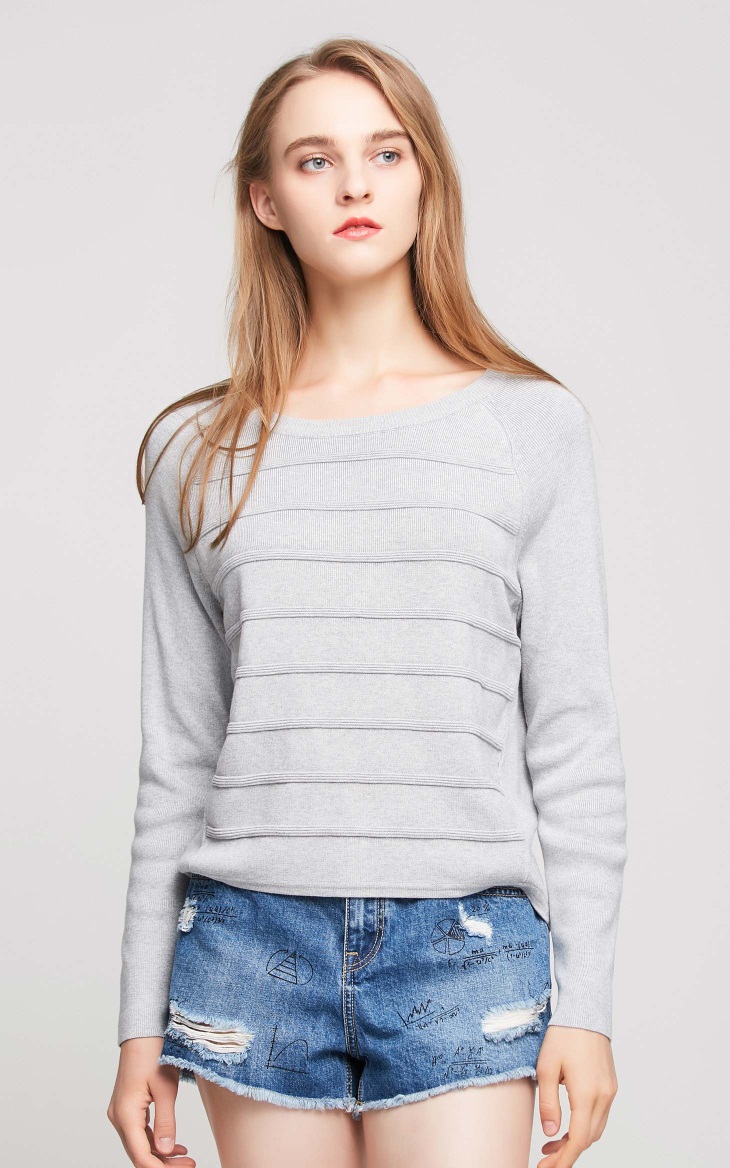[Giá trị mùa thu và mùa đông] Áo len nữ sọc ngang vai của Vero Moda | 317324552 ao khoac len