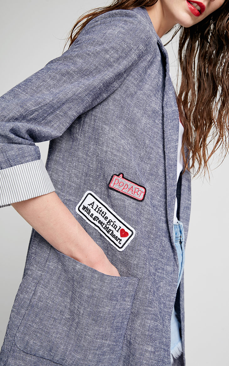 [Giá trị mùa thu và mùa đông] Vero Moda vá áo khoác dài 7 điểm tay áo rộng shop áo khoác nữ hàn quốc