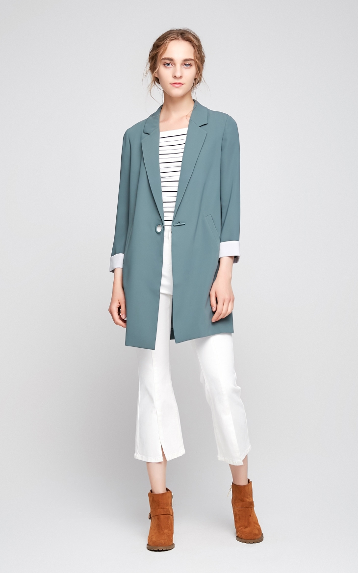 [3 miễn phí 1] Vero Moda thoải mái phù hợp với tính cách phù hợp với một nút ngưỡng | 317308508 măng tô nữ