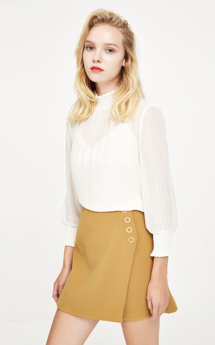 [3 miễn phí 1] Thiết kế trang trí kim loại Vero Moda Váy váy chữ A | 317416507 chân váy trắng dài