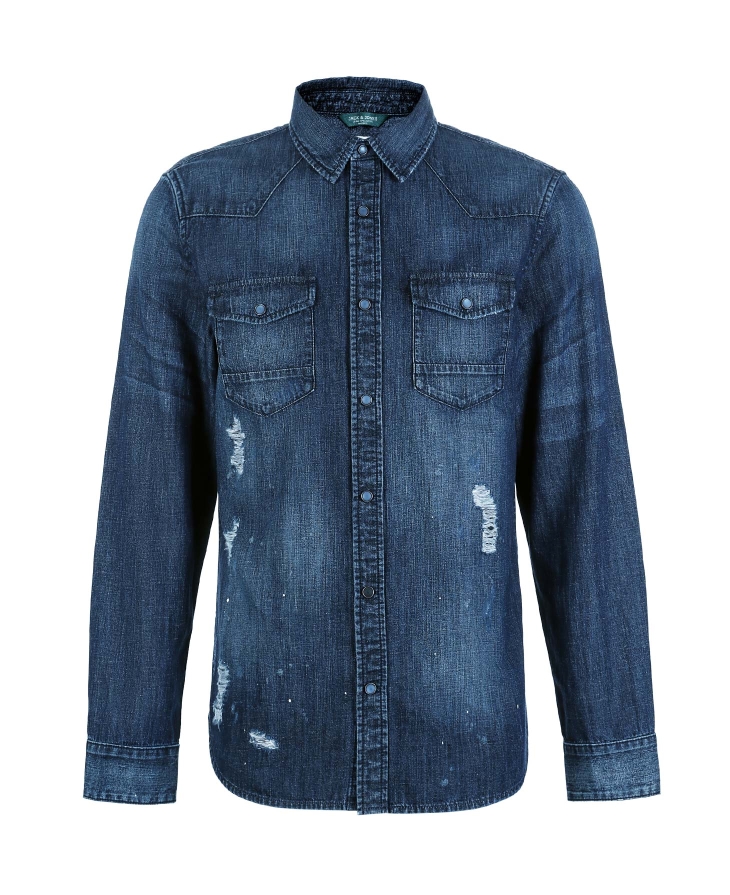 [3 miễn phí 1] Jack Jones / Jack Jones mặc áo sơ mi denim dài tay JO | 217305506 quần tây nam
