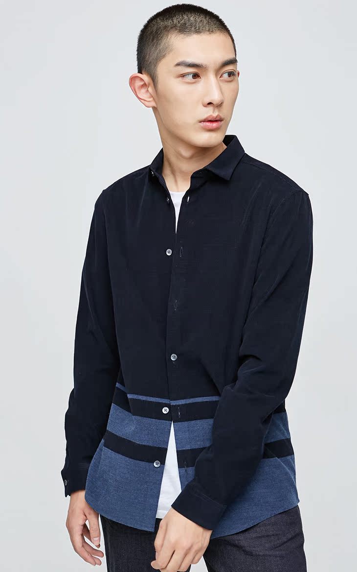 [Giá trị mùa thu và mùa đông] Áo sơ mi cotton cổ lọ của JackJones Jack Jones E | 217405515 áo sơ mi nam cộc tay