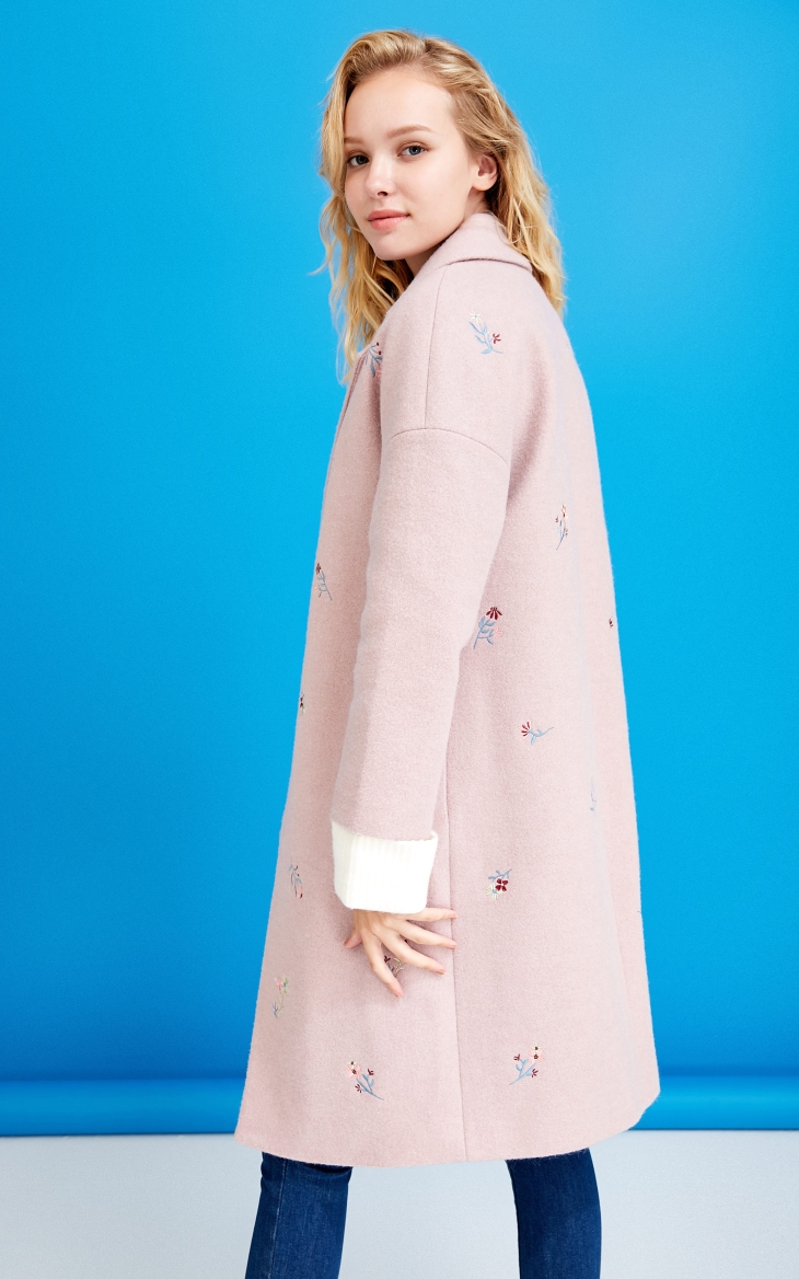 [3 miễn phí 1] Vero Moda thêu tay áo len dài 9 điểm | 317327548 mẫu áo khoác lông nữ đẹp