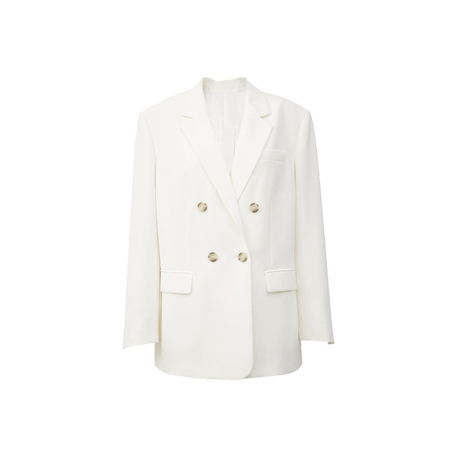 g zone Lingzhi SELECTED Slade white place workplace double-breasted suit jacket