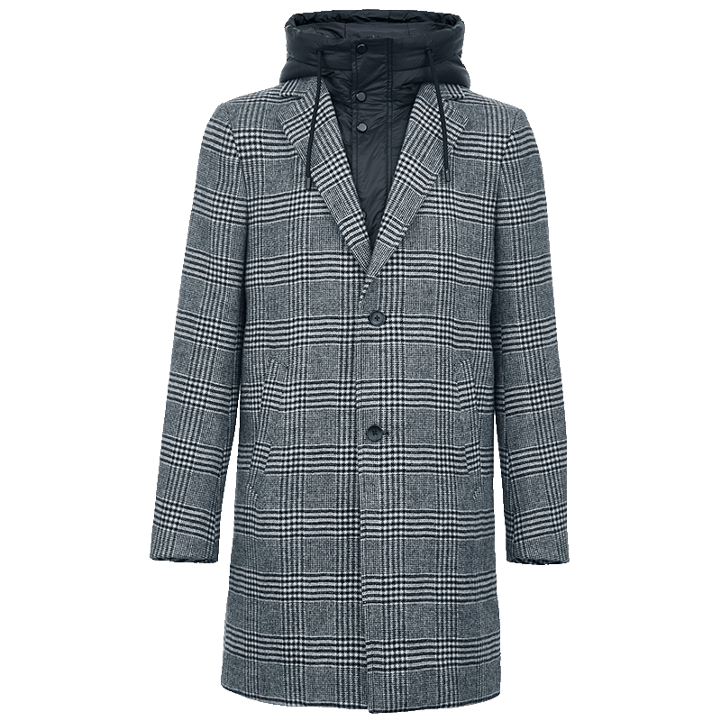 T-zone SELECTED SELECTED woolen plaid trendy and handsome coat woolen