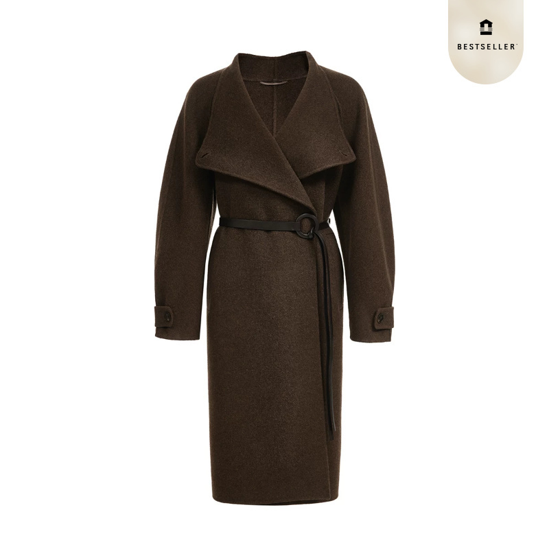 Vero Moda Woolen Coat for Women, Autumn and Winter, Pure Sheep Wool, Loose Fit, No Belt Vero Moda Woolen Coat for Women, Autumn and Winter, Pure Sheep Wool, Loose Fit, No Belt