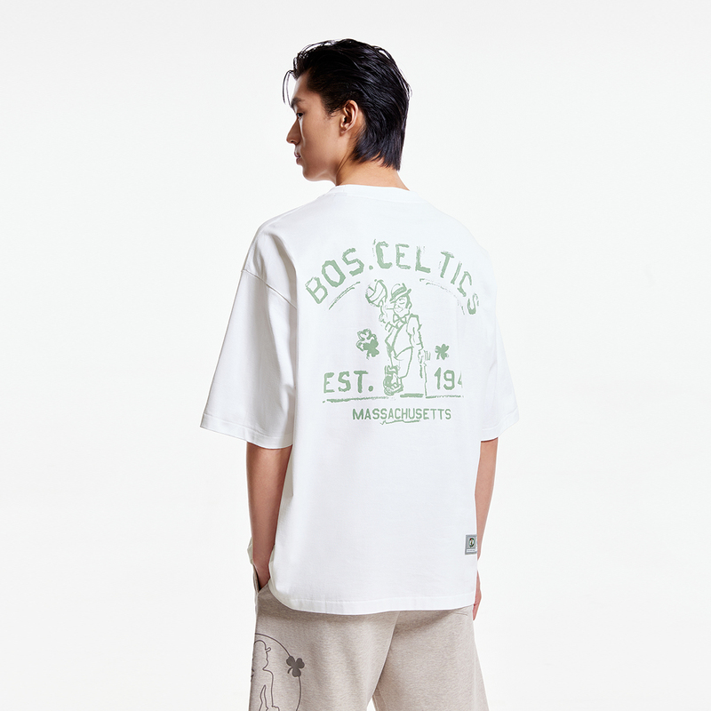 Yingzhi Jack Jones Nba Co-Branded Autumn and Winter Men's T-Shirt Celtics Screen-Printed Comfortable Short-Sleeve Yingzhi Jack Jones Nba Co-Branded Autumn and Winter Men's T-Shirt Celtics Screen-Printed Comfortable Short-Sleeve