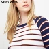 [3 miễn phí 1] Vero Moda vòng cổ raglan tay áo sọc áo len nữ | áo len nữ trung niên Vòng cổ áo len