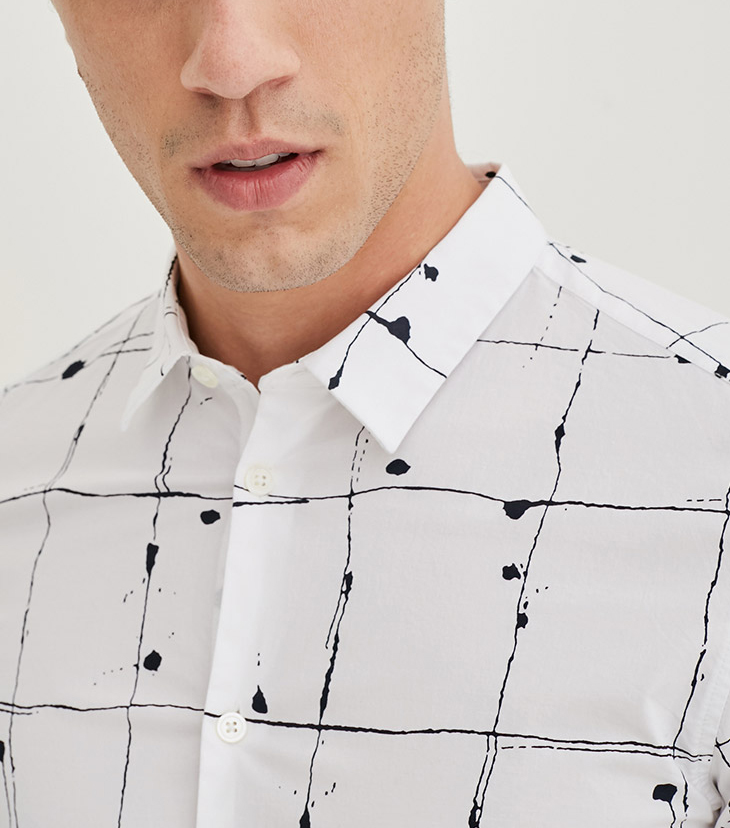 Jackjones Jack Jones Kẻ sọc Áo sơ mi nam cắt cúp E | 217131506 áo kẻ caro