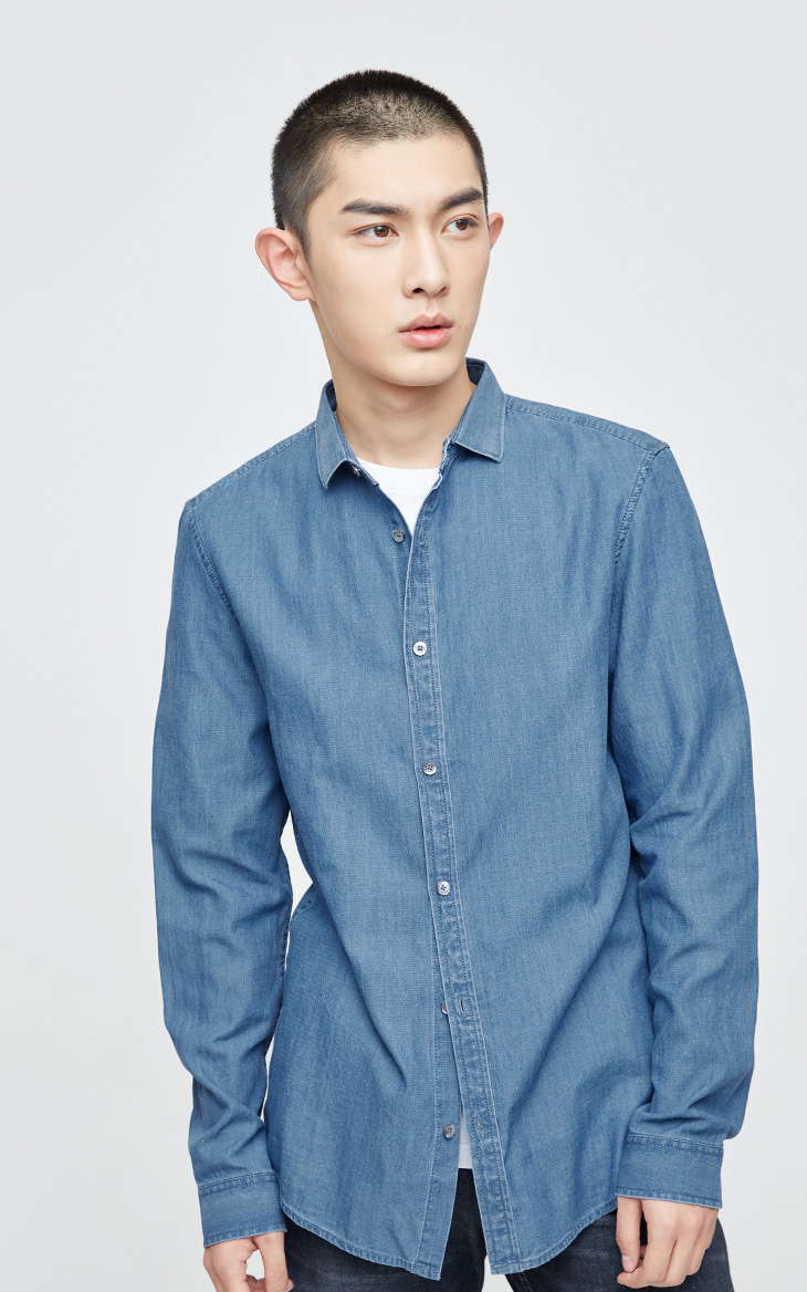 JackJones Jack Jones bông màu dài tay áo denim E | 217105550