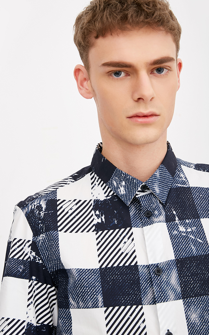 [3 miễn phí 1] JackJones Jack Jones kẻ sọc bằng vải cotton nam ngắn tay E | 217104504 mẫu áo công sở đẹp
