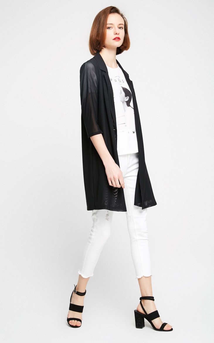 [3 miễn phí 1] Chất liệu lưới Vero Moda tay áo dài 7 điểm phù hợp với nữ | 317208524 thời trang nữ đẹp