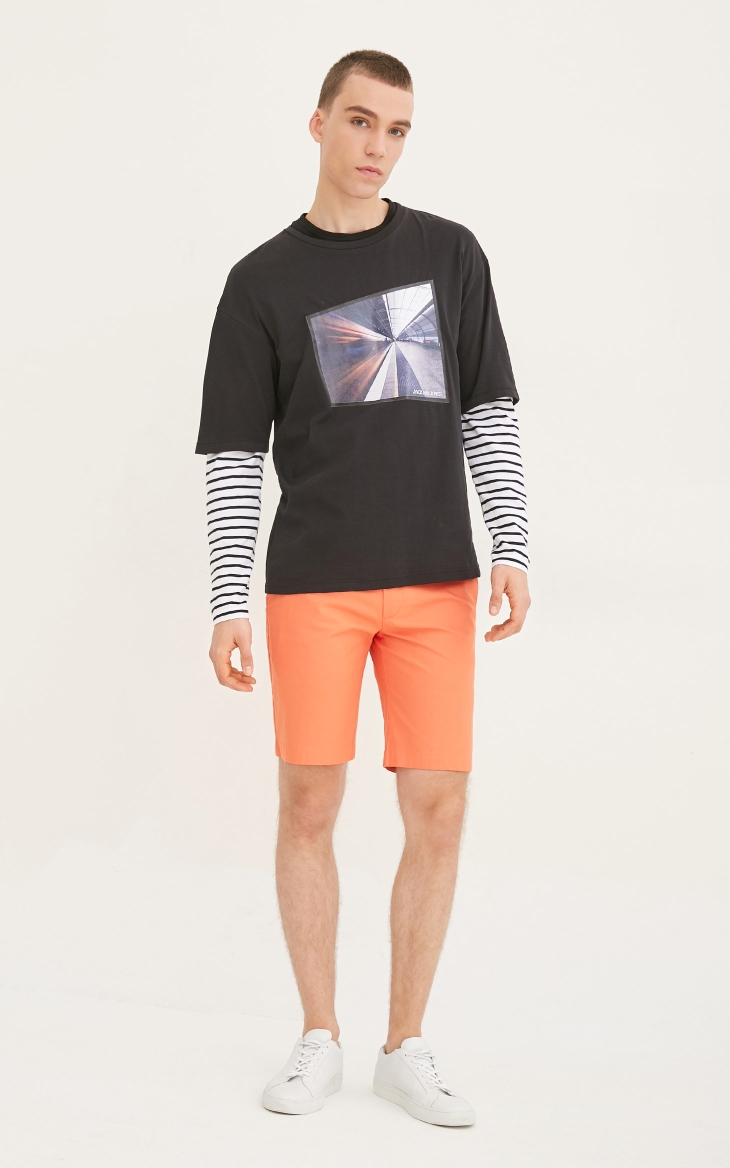 JackJones Jack Jones Nam mùa hè Slim quần short giản dị S | 217215515