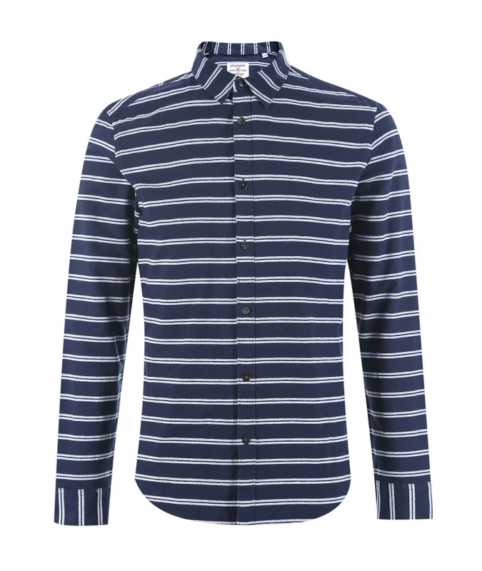 JackJones Jack Jones cotton dệt hoa áo sơ mi nam dài tay O | 217105509