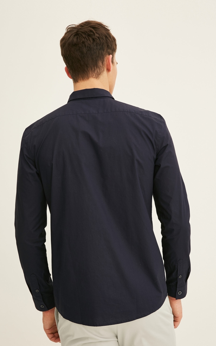 JackJones Jack Jones Áo cotton dài tay hình học E | 217105521 áo sơ mi nam cổ trụ