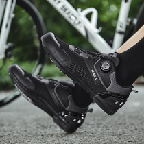 Bicycle road mountain bike riding shoes mens new professional lock-free flat-soled flat pedal locked hard-soled womens shoes summer
