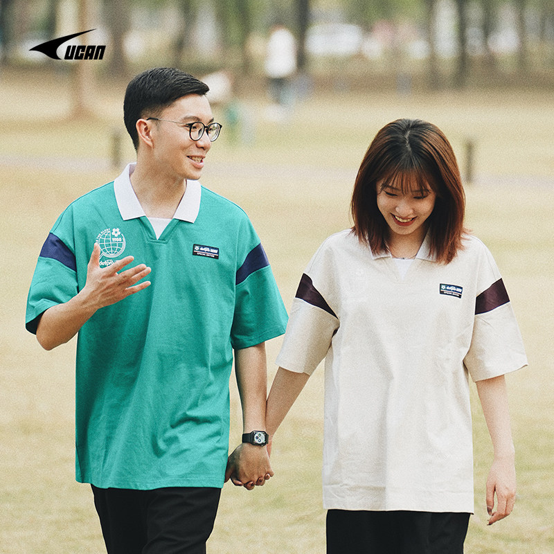 UCAN ROLO short - sleeved POLO new male and female cotton sports comfort and fashion trend loose tide T - shirt