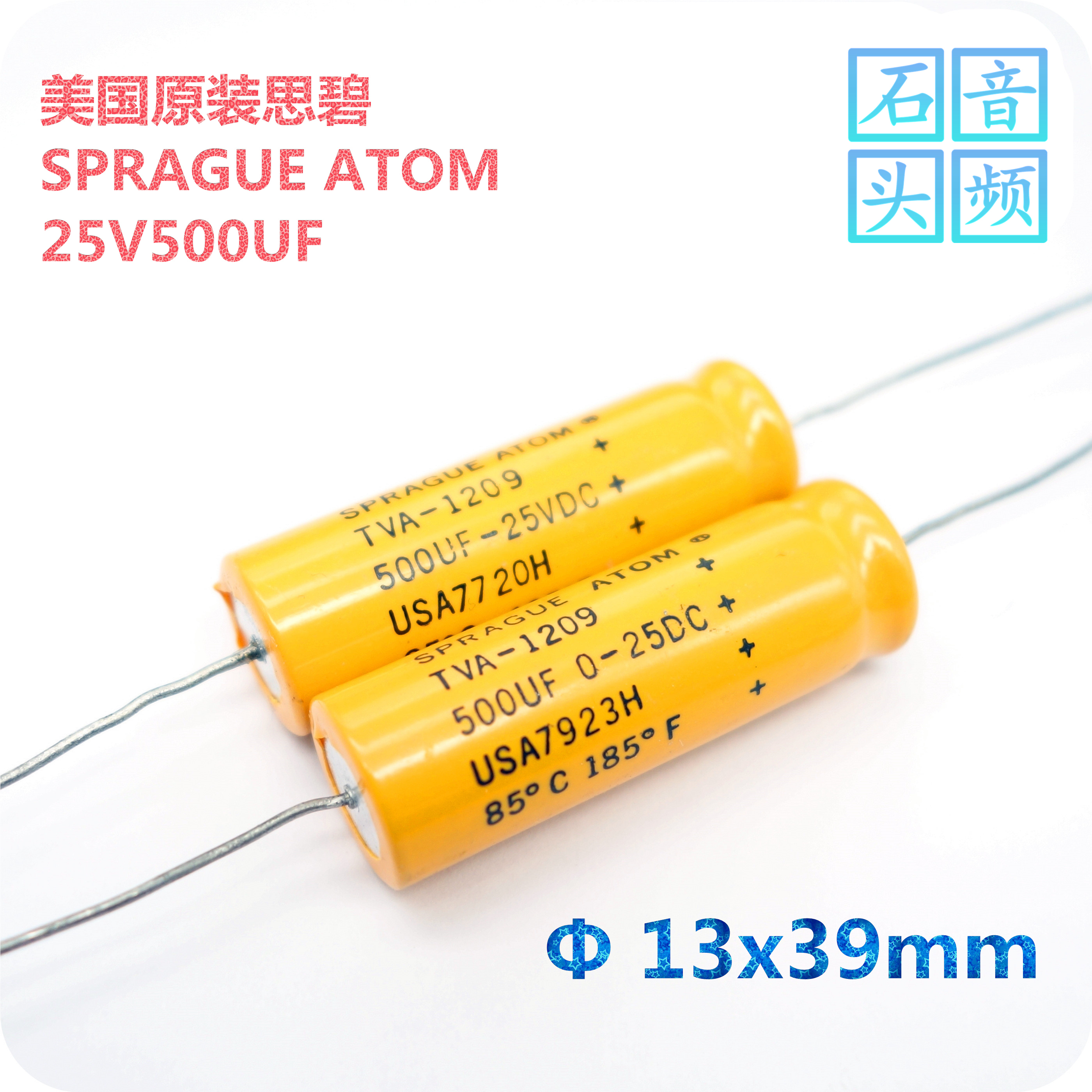 SPRAGUE ATOM 25V 500UF gall chopper antique audio electrolytic capacitor