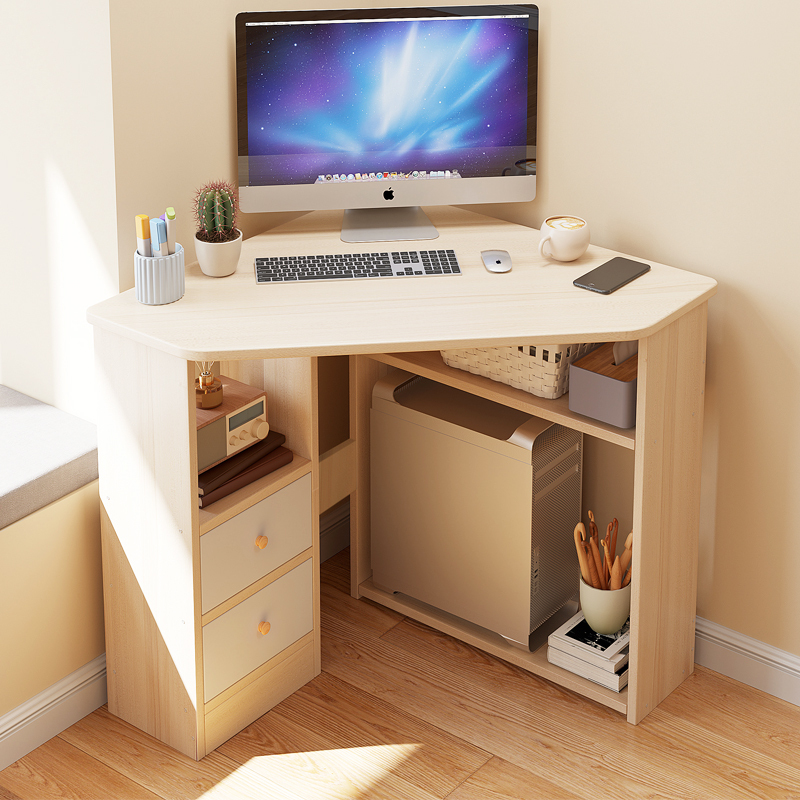 L Office Calligraphy Small Apartment Desk Triangle Study Desk Corner Corner Computer Desk Corner Simple Home