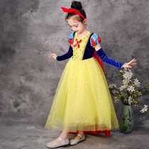 White Snow Princess Dress Girl Dress Girl dress Halloween girls cos Cos children Birthday Dress Fluffy Dress Dress Dress