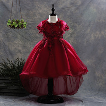 Girls princess dress childrens dress hauled skirt children children flower children small host piano performance clothes