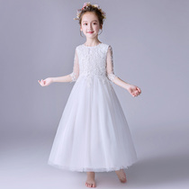 Girl princess dress piano performance girl wedding dress big boy student host dress