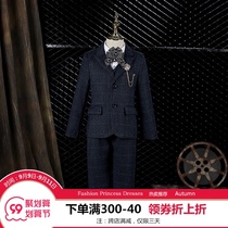Childrens dress boy suit suit suit flower girl piano performance boy wedding suit British support Autumn