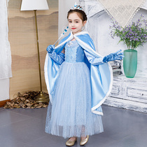 Girls Frozen Princess Dress Cinderella Autumn and Winter Birthday Dress Aisha Dress Children Aisha