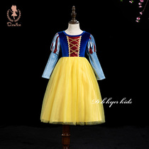 White Snow Princess Dress Spring and Autumn Girls Dress Little Girl Birthday Dress Frozen Childrens Western Skirt