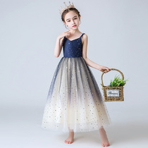 Childrens dress Princess dress high-end piano big child long dress small host people violin girl student performance clothes