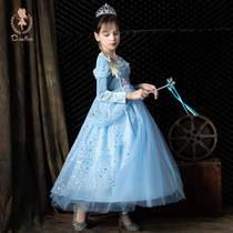 Aisha Princess Dress Frozen New Girls Long Sleeve Children Aisha Cinderella Princess Garment